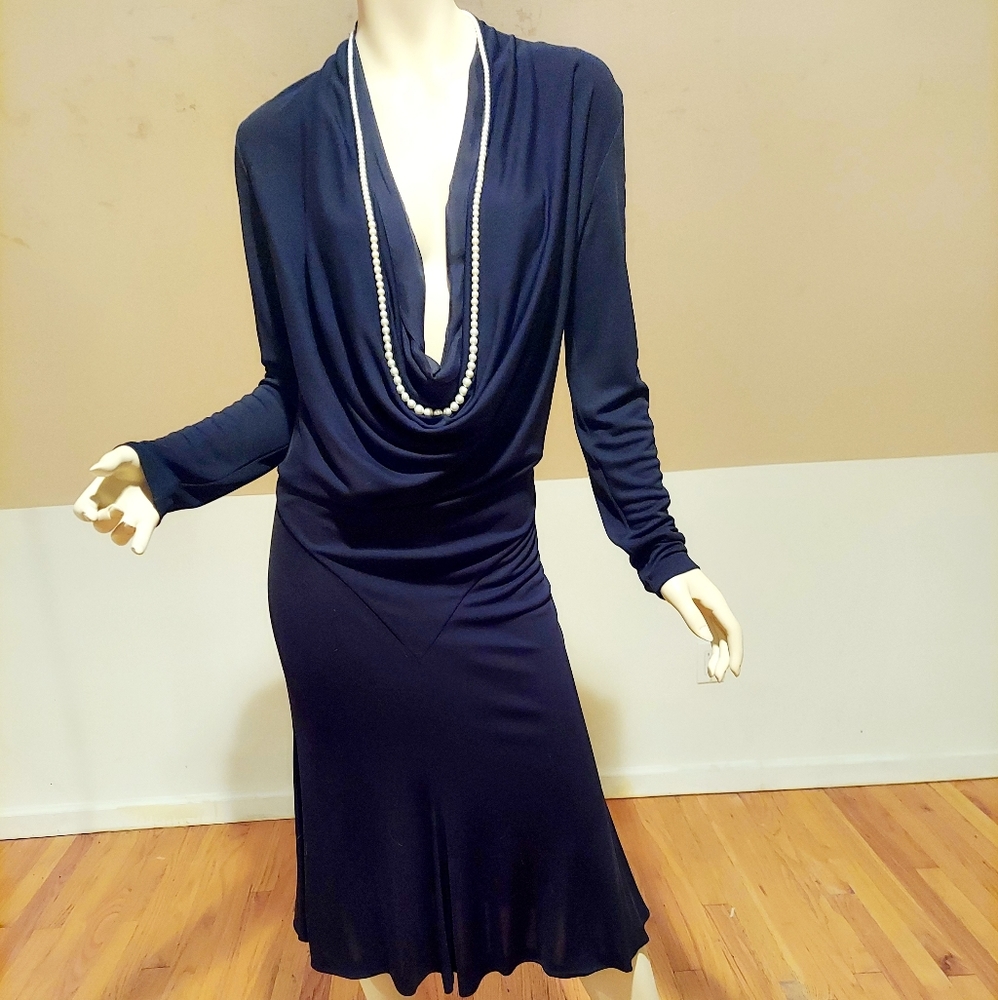 Jean Paul Gaultier silk Couture dress Pearl collar